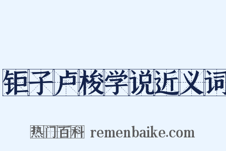 钜子卢梭学说近义词是什么意思的图片